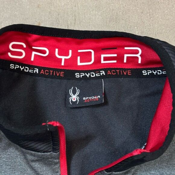 Spyder Active ProWeb Mens Large 1/4 Zip Pullover Jacket Sweatshirt Performance - Picture 3 of 9
